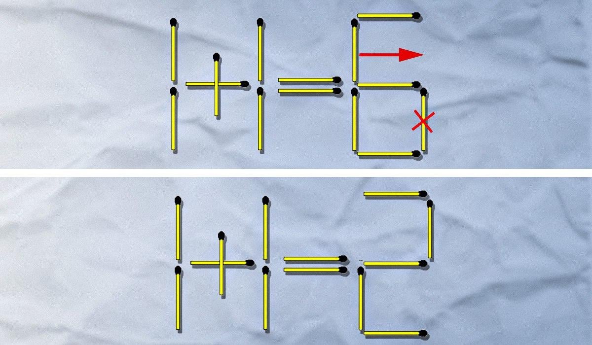Üks tikk tuleb ära visata ja teine ​​ümber korraldada: raske test IQ kontrollimiseks