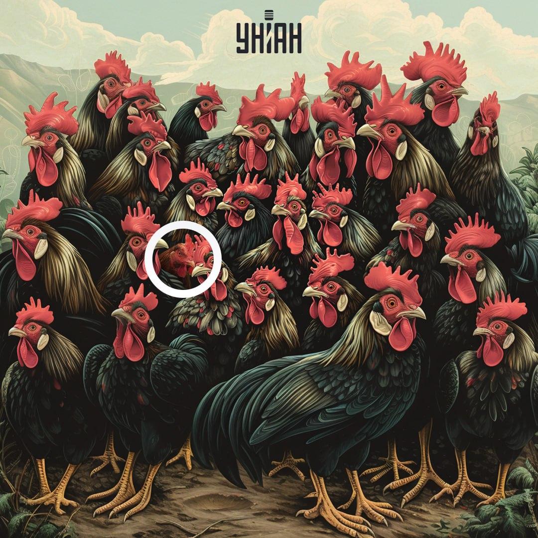 Kana kamm ei ole sama, mis kuke / kollaaž Moje